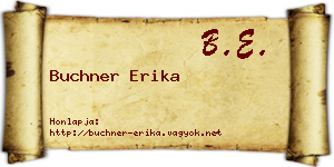 Buchner Erika névjegykártya
